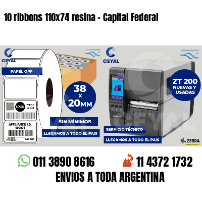 10 ribbons 110x74 resina - Capital Federal