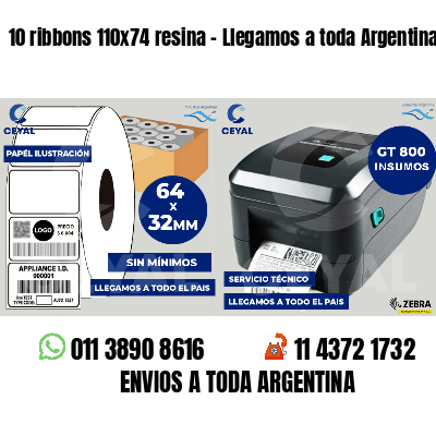 10 ribbons 110x74 resina - Llegamos a toda Argentina