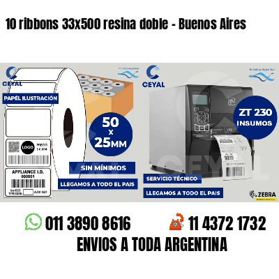 10 ribbons 33x500 resina doble - Buenos Aires