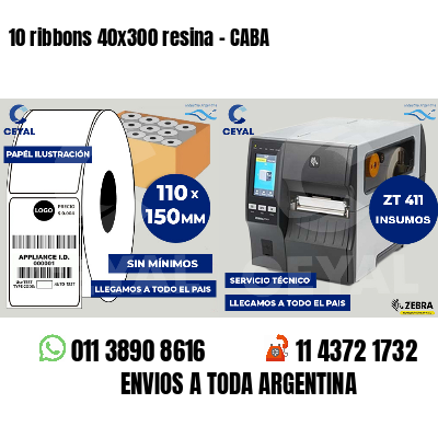 10 ribbons 40x300 resina - CABA