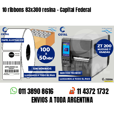 10 ribbons 83x300 resina - Capital Federal
