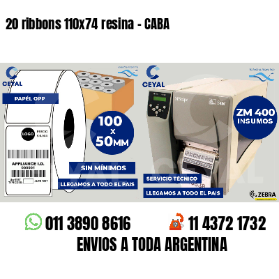 20 ribbons 110x74 resina - CABA