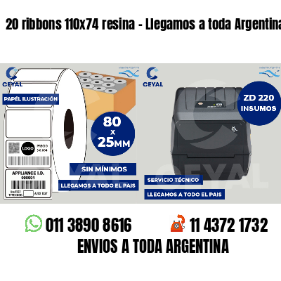 20 ribbons 110x74 resina - Llegamos a toda Argentina