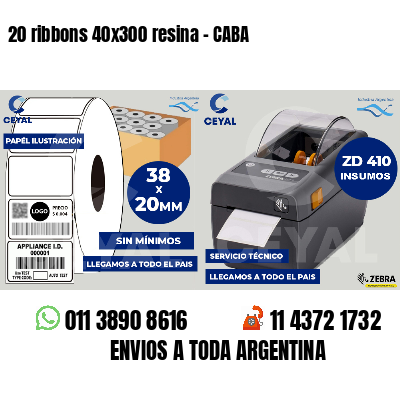 20 ribbons 40x300 resina - CABA
