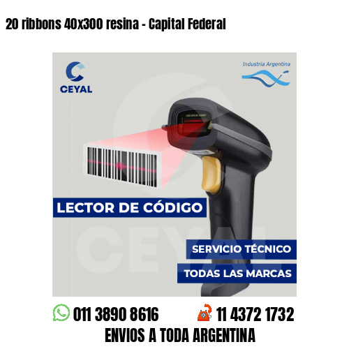 20 ribbons 40x300 resina - Capital Federal