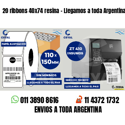 20 ribbons 40x74 resina - Llegamos a toda Argentina