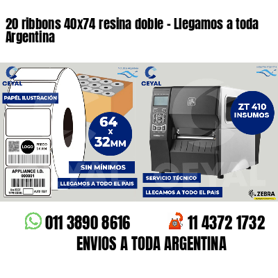 20 ribbons 40x74 resina doble - Llegamos a toda Argentina