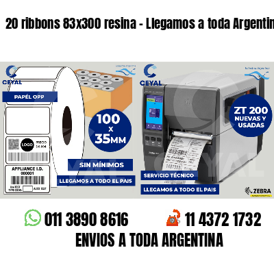20 ribbons 83x300 resina - Llegamos a toda Argentina