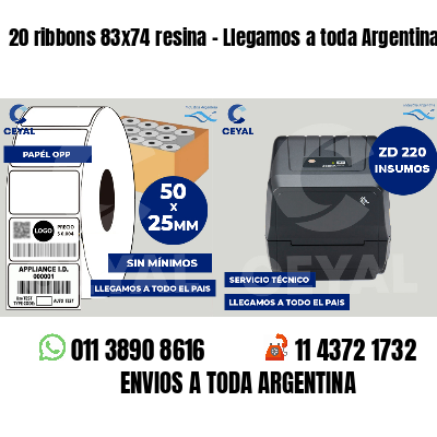 20 ribbons 83x74 resina - Llegamos a toda Argentina