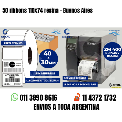 50 ribbons 110x74 resina - Buenos Aires