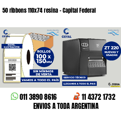 50 ribbons 110x74 resina - Capital Federal
