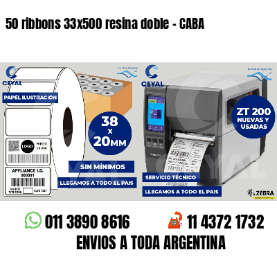 50 ribbons 33x500 resina doble - CABA