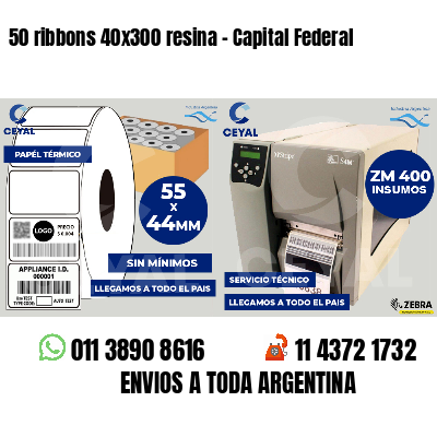50 ribbons 40x300 resina - Capital Federal