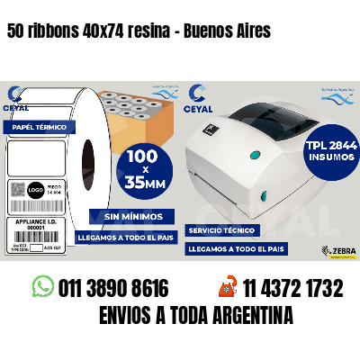 50 ribbons 40x74 resina - Buenos Aires