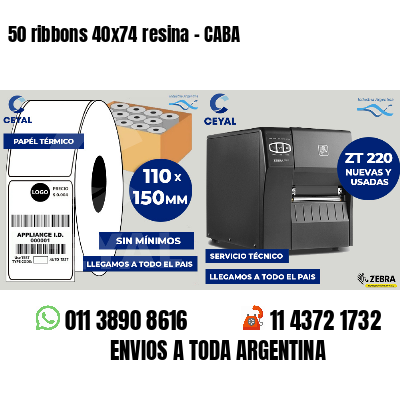 50 ribbons 40x74 resina - CABA