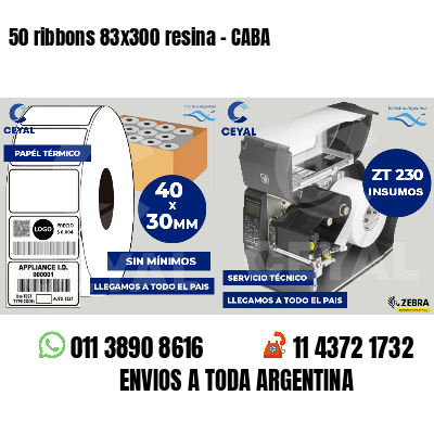 50 ribbons 83x300 resina - CABA