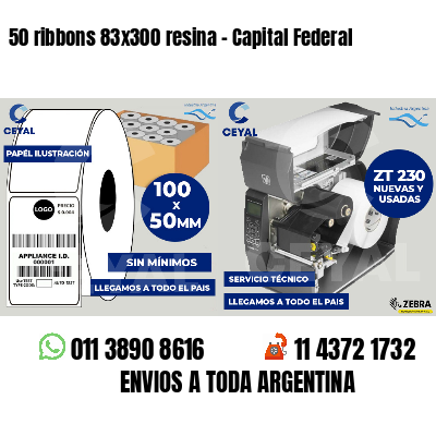 50 ribbons 83x300 resina - Capital Federal