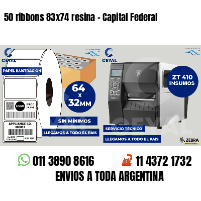 50 ribbons 83x74 resina - Capital Federal