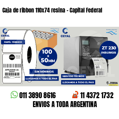Caja de ribbon 110x74 resina - Capital Federal