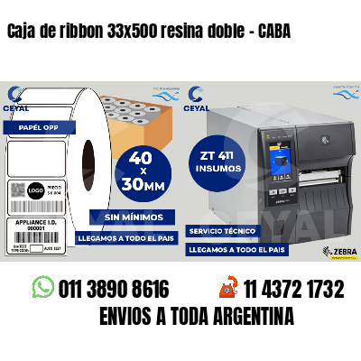 Caja de ribbon 33x500 resina doble - CABA