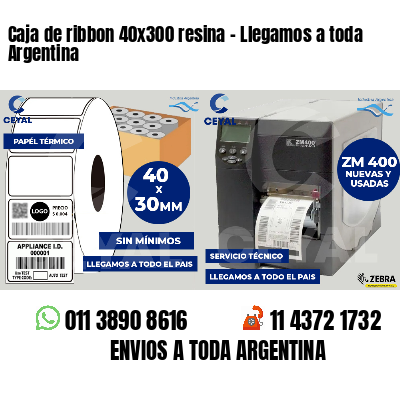 Caja de ribbon 40x300 resina - Llegamos a toda Argentina