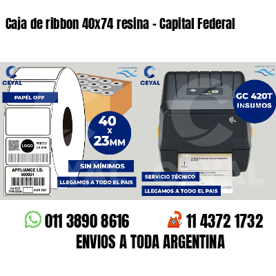 Caja de ribbon 40x74 resina - Capital Federal