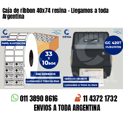 Caja de ribbon 40x74 resina - Llegamos a toda Argentina