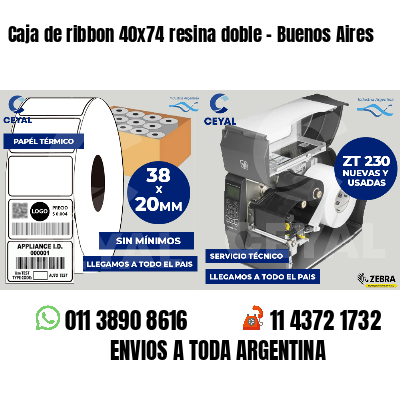 Caja de ribbon 40x74 resina doble - Buenos Aires