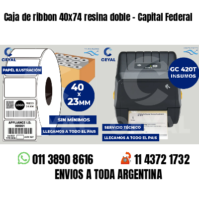 Caja de ribbon 40x74 resina doble - Capital Federal