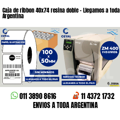 Caja de ribbon 40x74 resina doble - Llegamos a toda Argentina