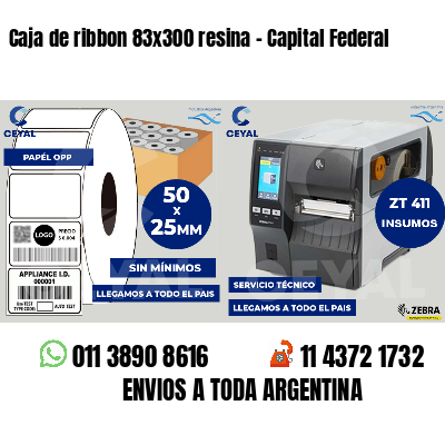 Caja de ribbon 83x300 resina - Capital Federal