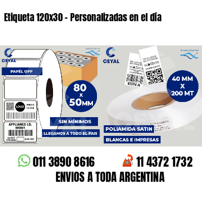 Etiqueta 120x30 - Personalizadas en el día