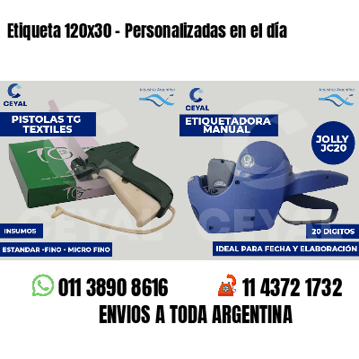Etiqueta 120x30 - Personalizadas en el día