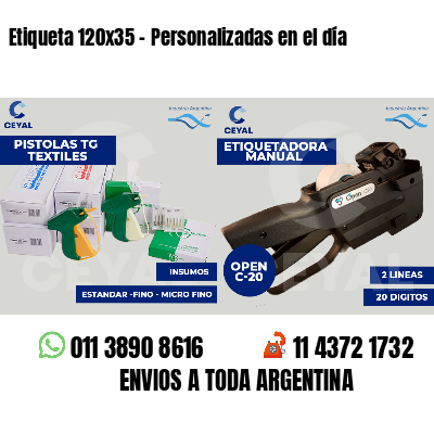 Etiqueta 120x35 - Personalizadas en el día