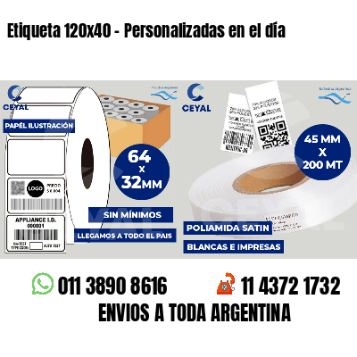 Etiqueta 120x40 - Personalizadas en el día