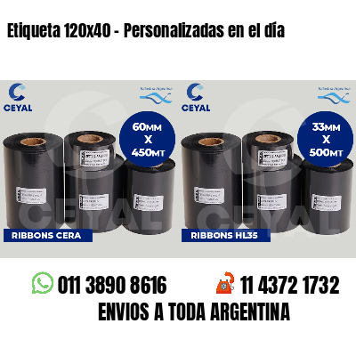 Etiqueta 120x40 - Personalizadas en el día