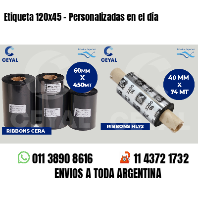 Etiqueta 120x45 - Personalizadas en el día