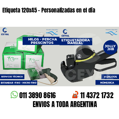 Etiqueta 120x45 - Personalizadas en el día
