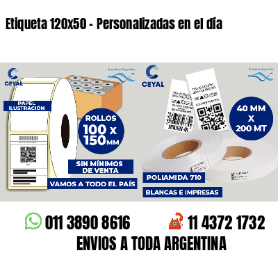 Etiqueta 120x50 - Personalizadas en el día