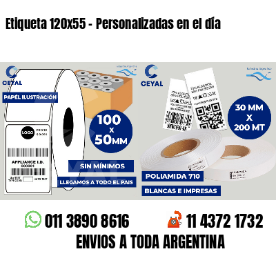 Etiqueta 120x55 - Personalizadas en el día