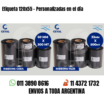 Etiqueta 120x55 - Personalizadas en el día