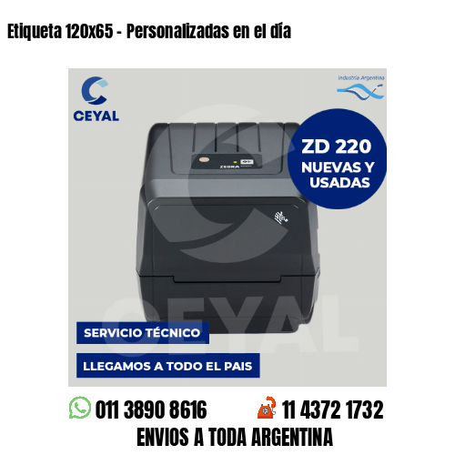 Etiqueta 120×65 – Personalizadas en el día