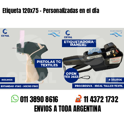 Etiqueta 120x75 - Personalizadas en el día