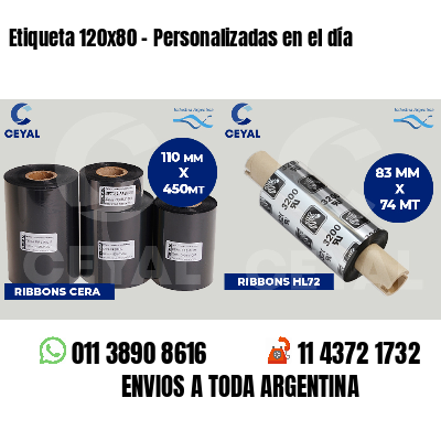 Etiqueta 120x80 - Personalizadas en el día