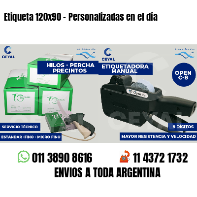 Etiqueta 120x90 - Personalizadas en el día