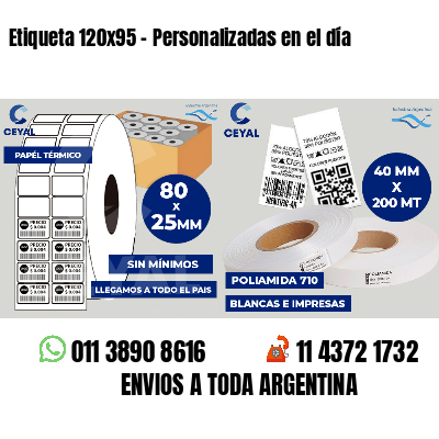 Etiqueta 120x95 - Personalizadas en el día