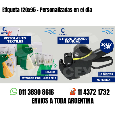 Etiqueta 120x95 - Personalizadas en el día