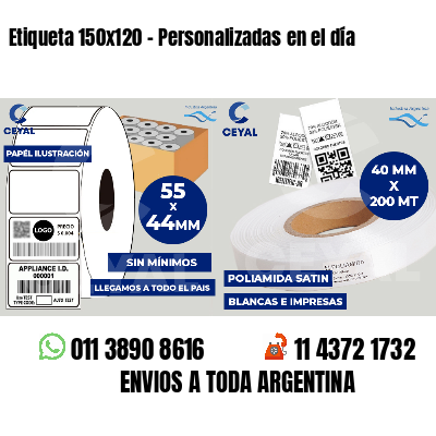 Etiqueta 150x120 - Personalizadas en el día