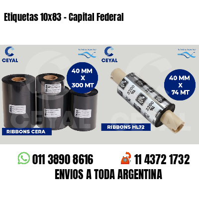 Etiquetas 10x83 - Capital Federal