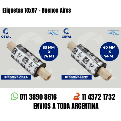 Etiquetas 10x87 - Buenos Aires